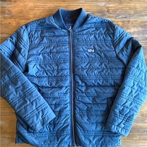 johnnie-O Navy Quilted Puffer Jacket